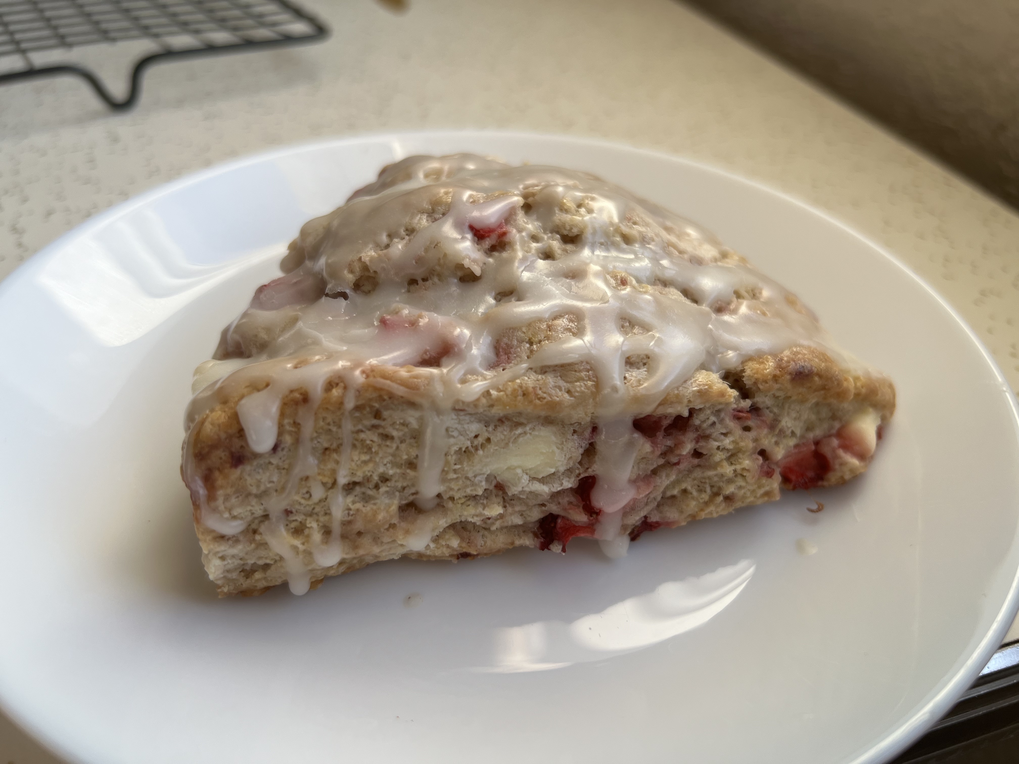 Sourdough Strawberry Cheesecake Scones