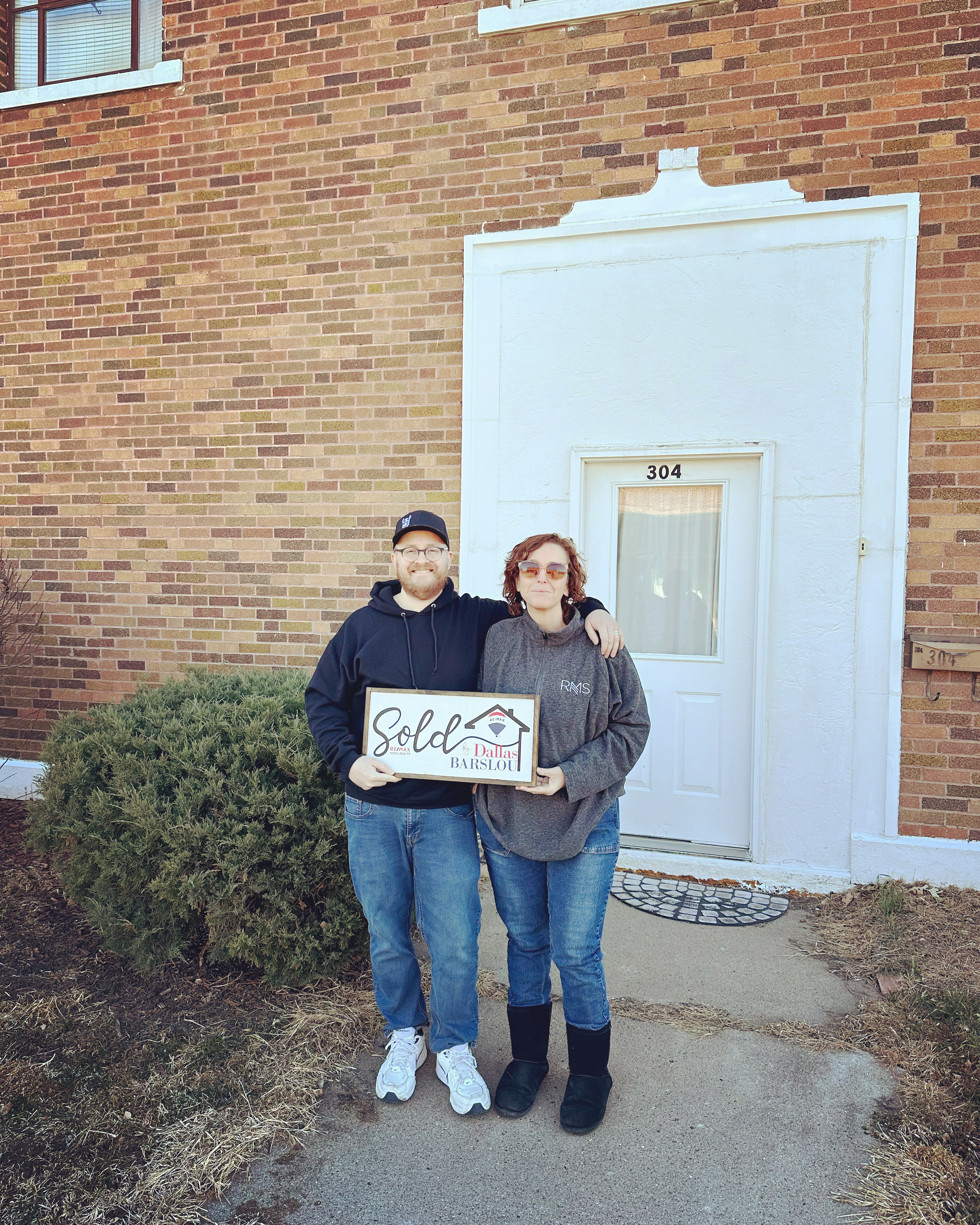 Heather and Jeff on the day they purchased the creamery building